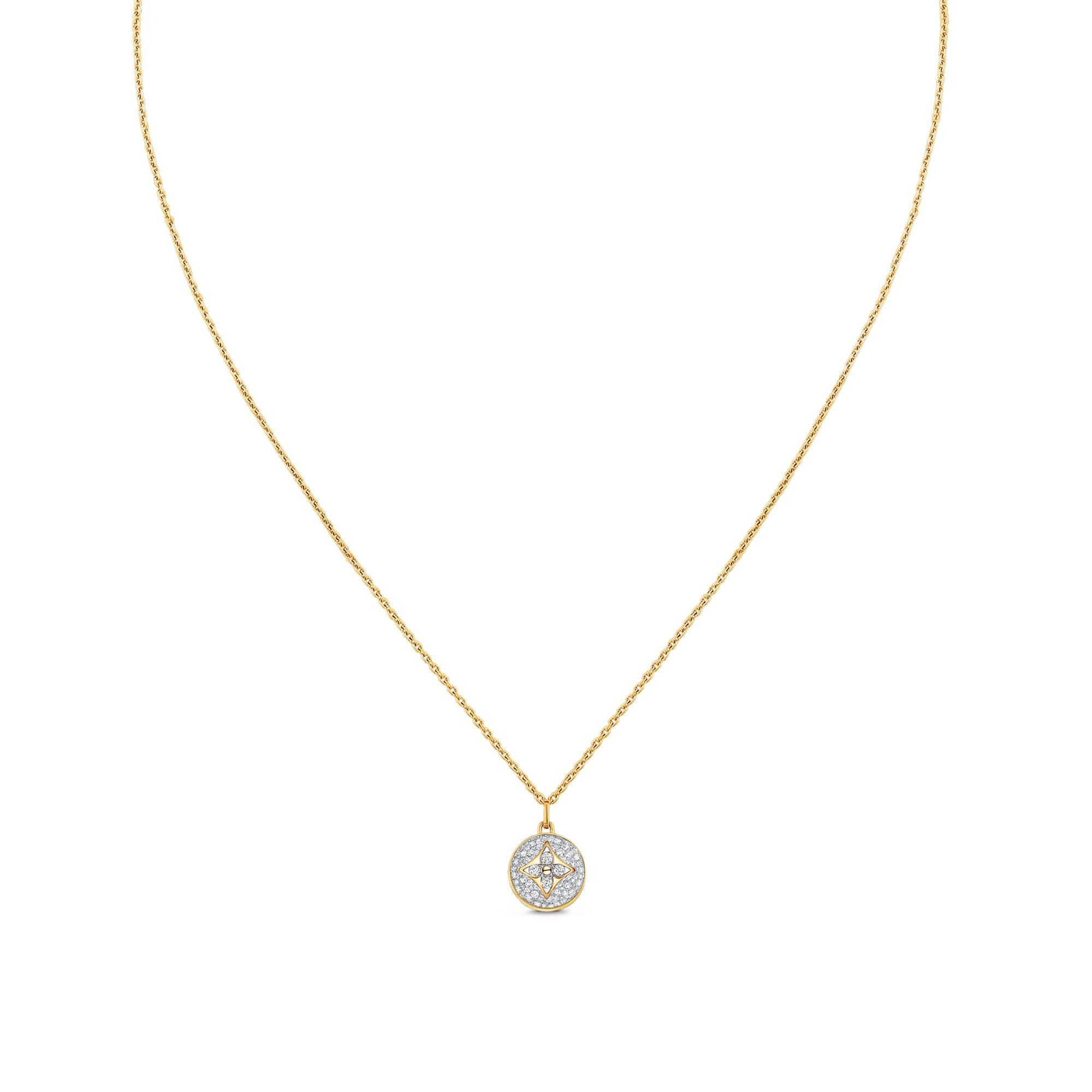 Gold louis vuitton on sale necklace